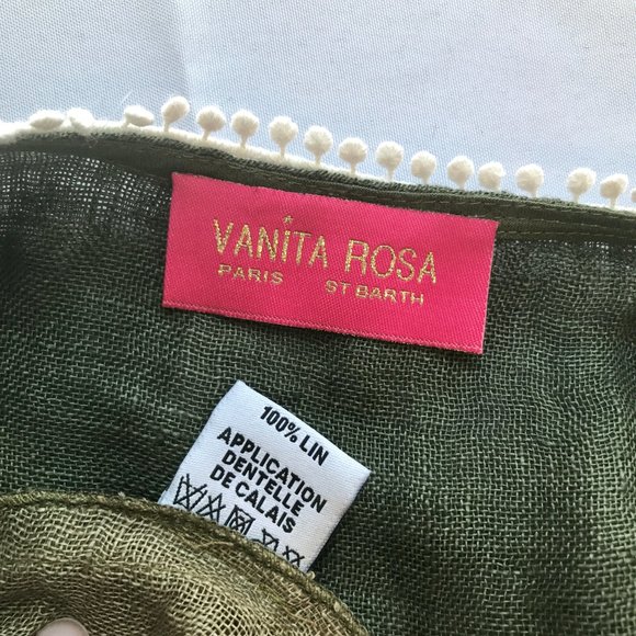 Vanita Rosa OS French Linen Ombre Lace Floral Top - Picture 8 of 9